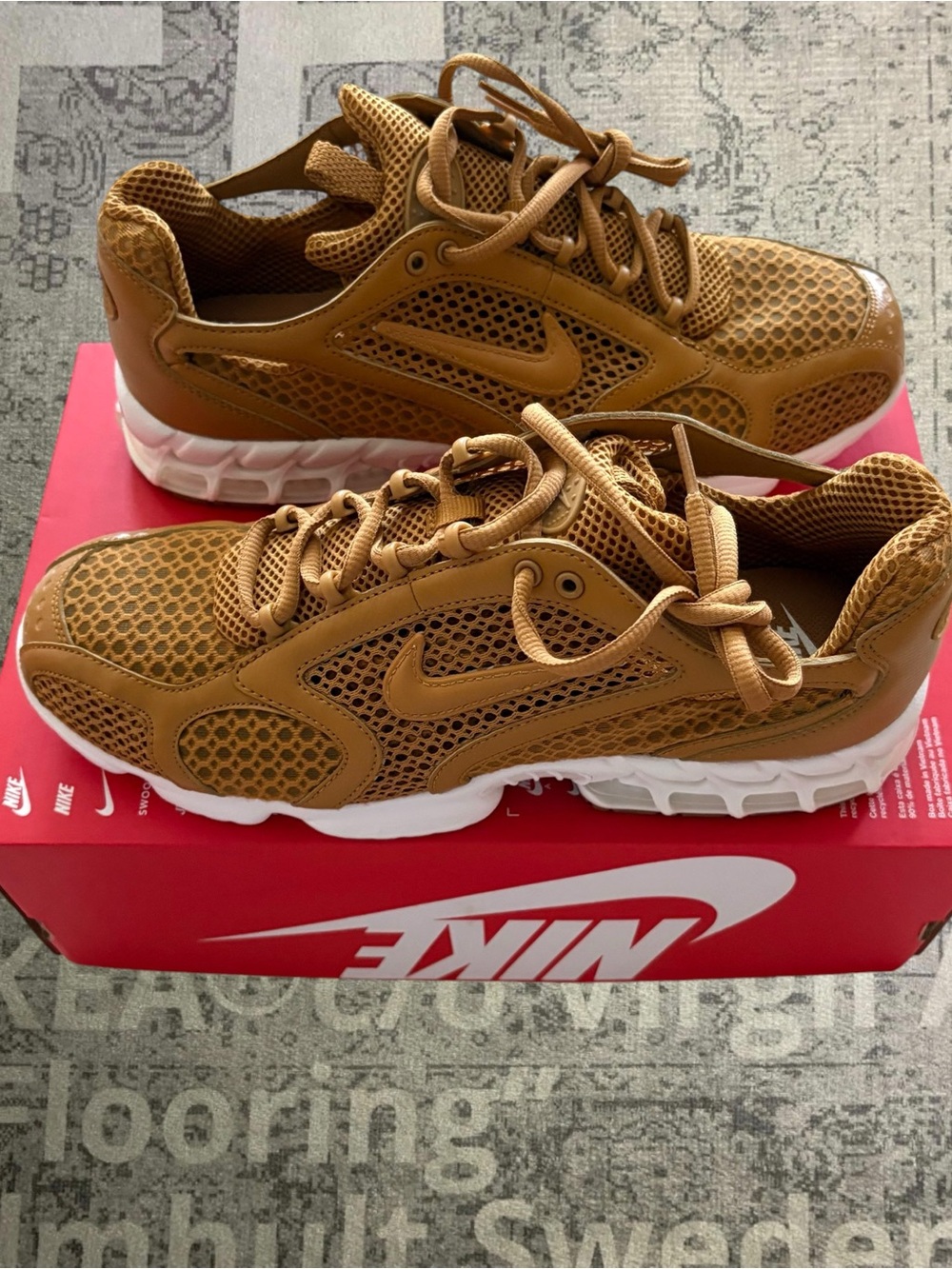 Nike Men’s Brown Mesh Athletic Sneakers with White Sole